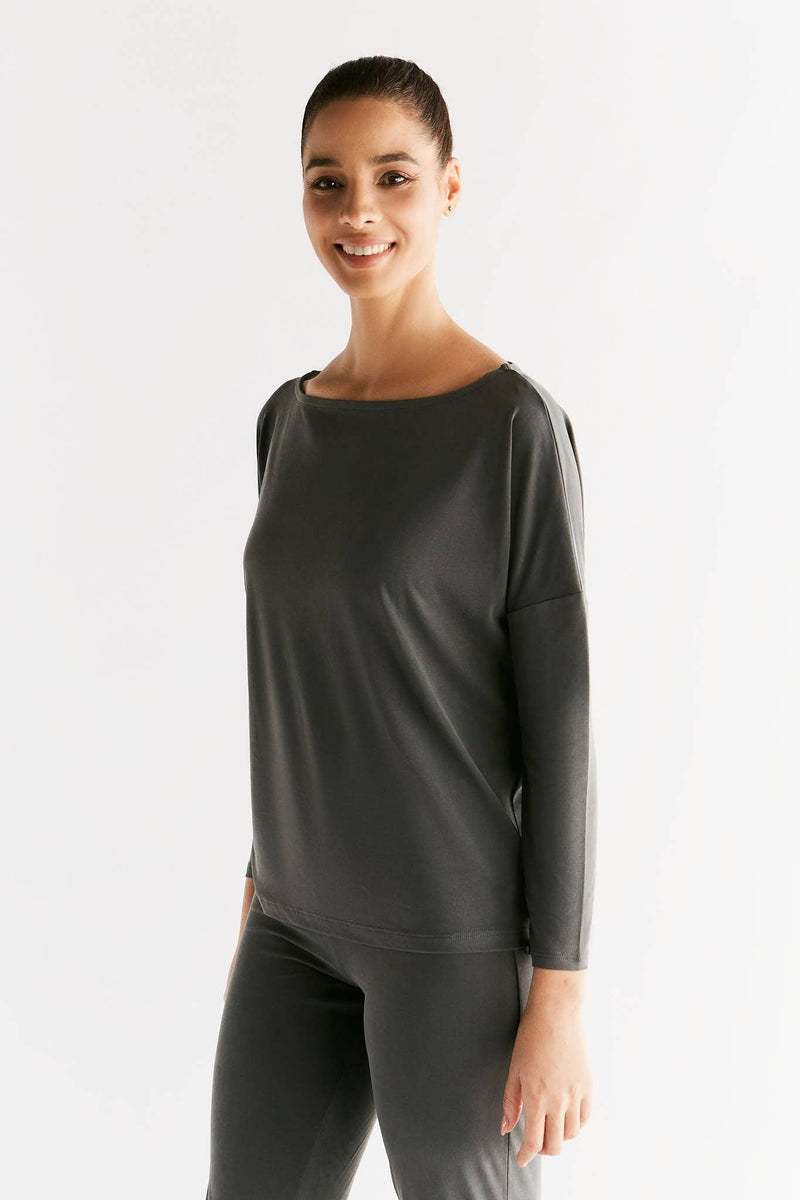 Tencel Active Yoga Womens Long Sleeve Work Shirt Sizes XS to XL - Sustainable Workwear Range