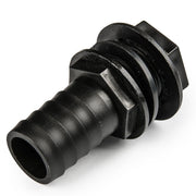 Tank Connector with Washer 3/4" BSPM & 1" Barb Outlet and Drill Bit - Home & Garden > Lawn & Garden Tech Hose & Fittings