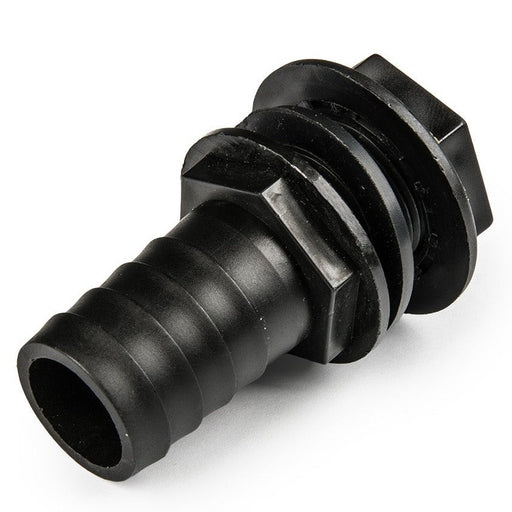 Tank Connector with Washer 3/4" BSPM & 1" Barb Outlet and Drill Bit - Home & Garden > Lawn & Garden Tech Hose & Fittings