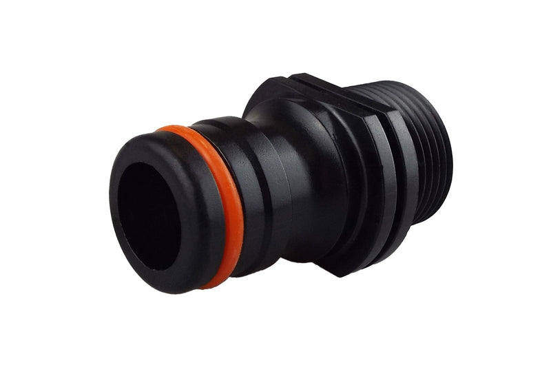 Male Tap Connector 3/4" BSPM - Max Flo, Black/Orange - Home & Garden > Lawn & Garden Garden watering