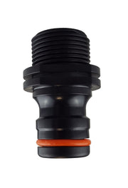 Male Tap Connector 3/4" BSPM - Max Flo, Black/Orange - Home & Garden > Lawn & Garden Garden watering