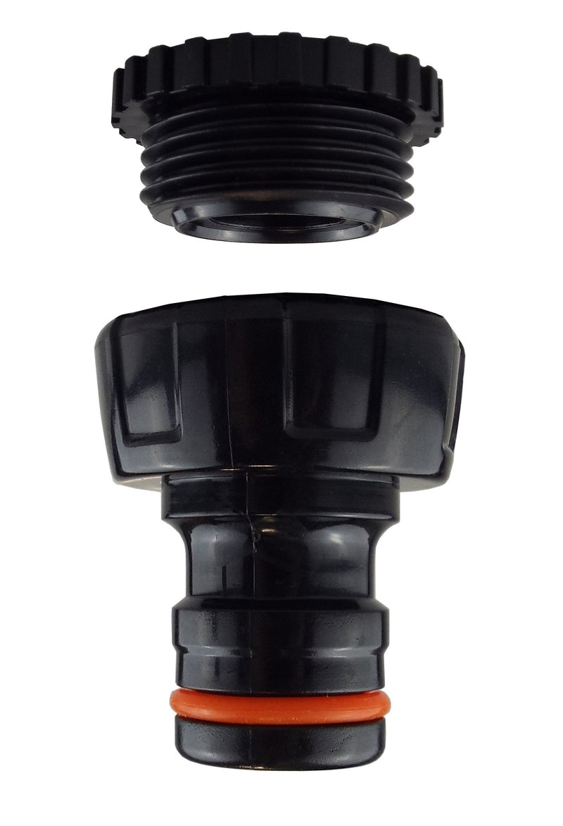 Female Tap Connector 1"-3/4" BSPF Max Flo Black/Orange - Home & Garden > Lawn & Garden Garden watering