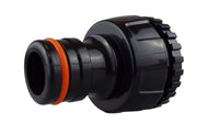 Female Tap Connector 1"-3/4" BSPF Max Flo Black/Orange - Home & Garden > Lawn & Garden Garden watering