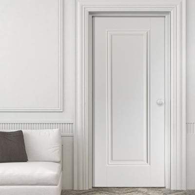 Eindhoven White Primed 1 Panel Interior Door - All Sizes - Doors