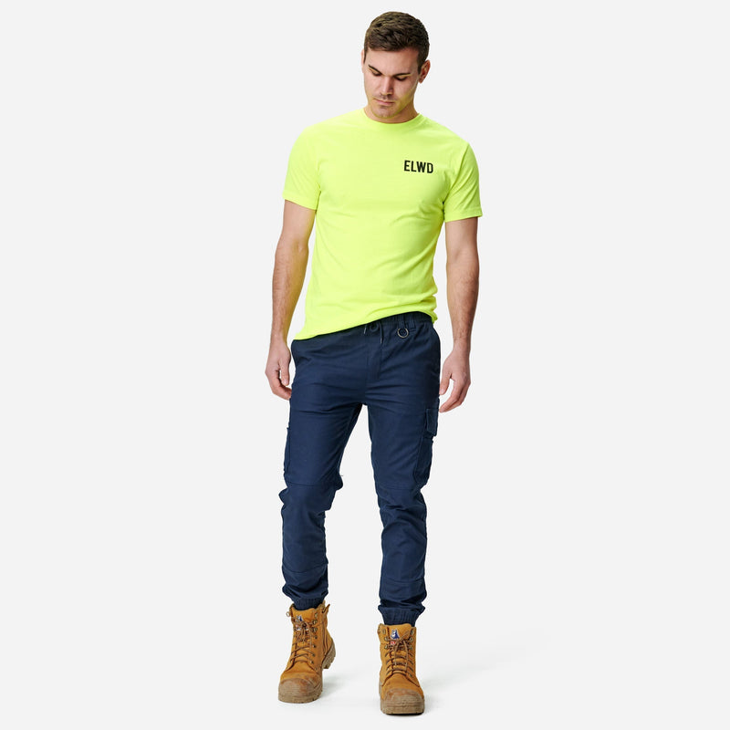 Elwood Men's Elastic Waist Cuffed Trouser - Apparel & Accessories > Clothing > Pants Trousers