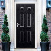 Colonial Black GRP Pre-Finished 6 Panel External Door - All Sizes - Doors