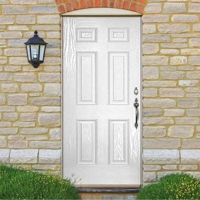 Colonial White GRP Pre-Finished 6 Panel External Door - All Sizes - Doors