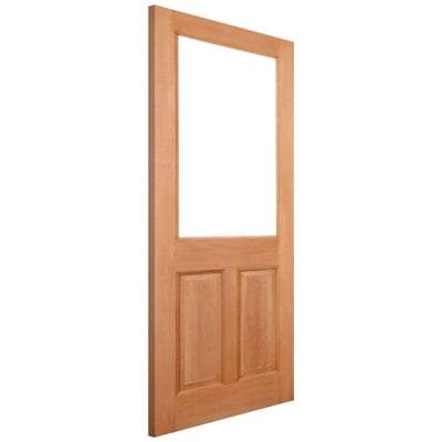 2XG Hardwood Dowelled 1 Unglazed Light Panel External Door - All Sizes - Doors