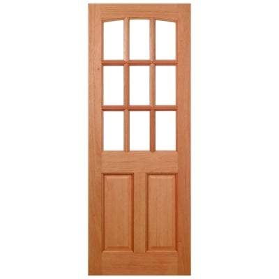 Georgia Hardwood Dowelled 9 Unglazed Light Panels External Door - All Sizes - Doors