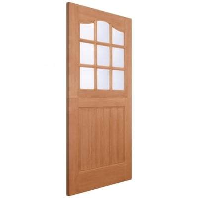 Stable Hardwood M&T 9 Double Glazed Clear Light Panels External Door - 1981mm x 762mm -