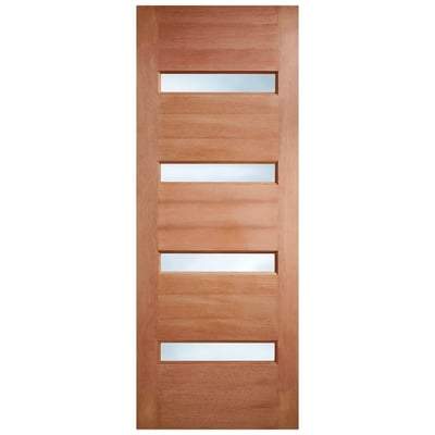 Balham Hardwood M&T 4 Double Glazed Frosted Light Panels External Door - 1981mm x 762mm -