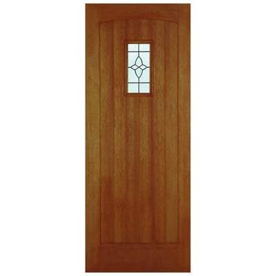 Cottage Hardwood M&T 1 Double Glazed Lead Light Panel External Door - 1981mm x 762mm -