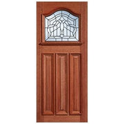 Estate Crown Hardwood M&T 1 Double Glazed Lead Light Panel External Door - 1981mm x 762mm -