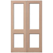 Hemlock 2XGG 4 Unglazed Light Panels Pair External Doors - All Sizes - Doors