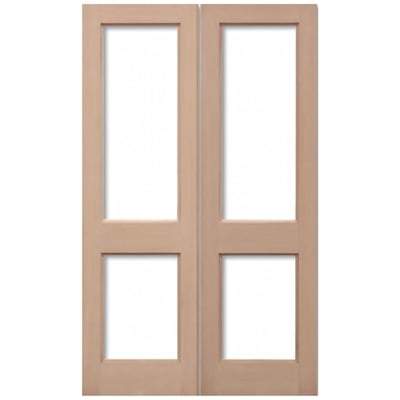 Hemlock 2XGG 4 Unglazed Light Panels Pair External Doors - All Sizes - Doors