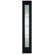 Elegant Black GRP Pre-Finished 1 Double Glazed Lead Light Panel Sidelight- 2032mm x 356mm - Doors