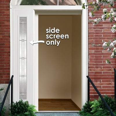 Elegant White GRP Pre-Finished 1 Double Glazed Lead Light Panel Sidelight - 2032mm x 356mm - Doors