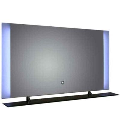 Westbury Rectangular Mirror with LED Side Lights, Demister and Shelf Kit - Bathrooms