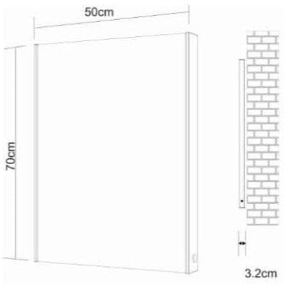 Weeton Reversible Mirror w/ LED Side Lights - 700 x 500mm - Bathrooms