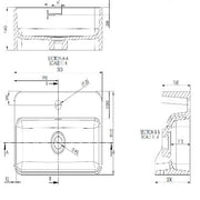 Cabanes 500mm Solid Cloakroom Basin - Bathrooms