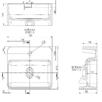 Cabanes 500mm Solid Cloakroom Basin - Bathrooms