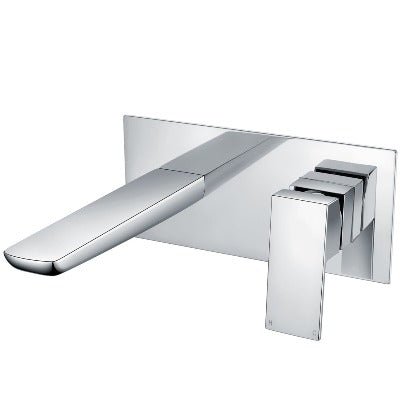 Alto Wall Mounted Chrome Basin Mixer Tap - Bathrooms