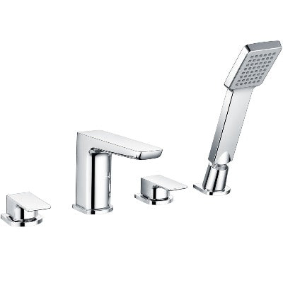 Alto 4 Tap Hole Chrome Bath Shower Mixer - Bathrooms