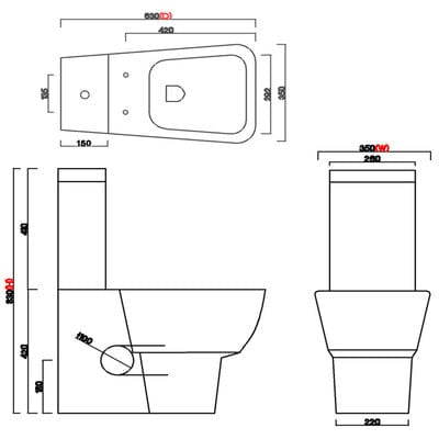 Cubix Cistern for Close Coupled Toilet - Bathrooms