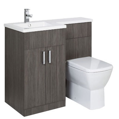 Aquatrend Petite WC Unit, Base Unit & Basin - All Colours - Bathrooms