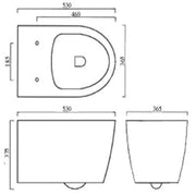 Technical drawing of a bathroom sink with dimensions