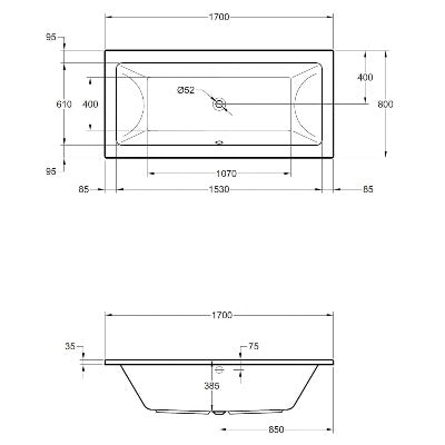 Carrera Double Ended Bath - All Sizes - Bathrooms