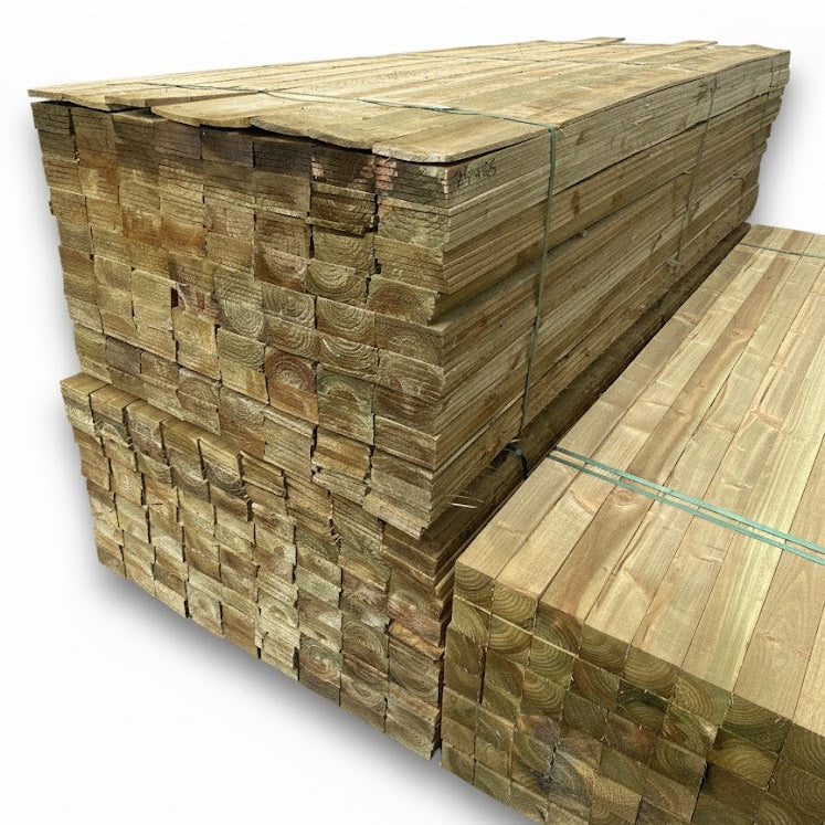 Treated Timber Featheredge Cladding 125mm x 1800mm (6ft) - £1.75 Inc Vat - Hardware > Fencing & Barriers > Fence Panels Featheredge Cladding