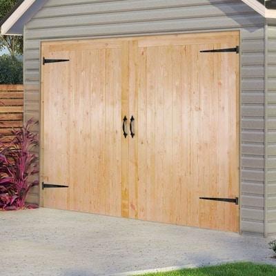 Redwood FL&B Pair Garage Doors - All Sizes - Doors