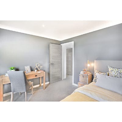 White Grey Laminate Forli Door -