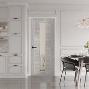 White Grey Forli Internal Laminate Clear Glass Door -