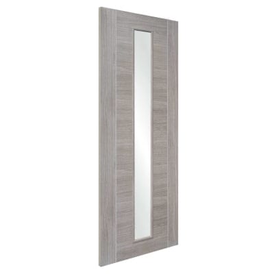 White Grey Forli Internal Laminate Clear Glass Door -