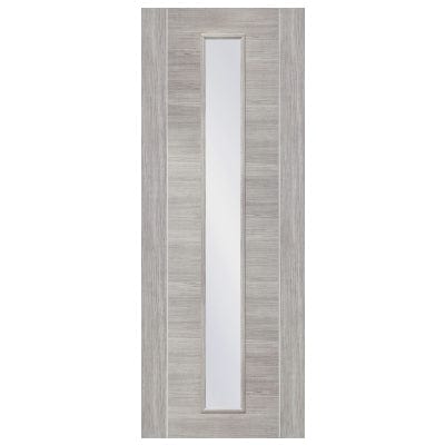 White Grey Forli Internal Laminate Clear Glass Door -