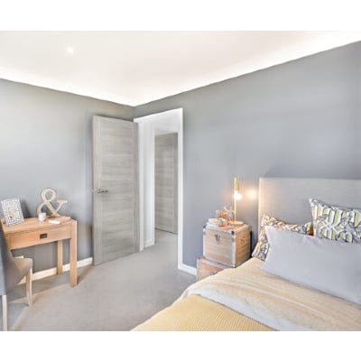 White Grey Forli Internal Laminate Fire Door -