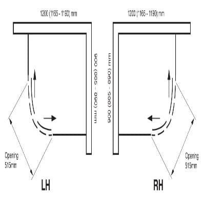 Identiti 2 Door Shower Quadrant - Bathrooms