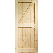 Framed Ledged & Braced External Pine Gate or Shed Door - Outdoor & Garden