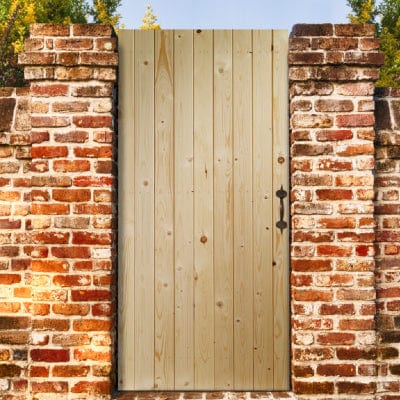 Framed Ledged & Braced External Pine Gate or Shed Door - Outdoor & Garden