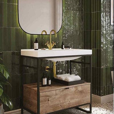 Indus Freestanding Vanity Frame with Basin and 1 Drawer - All Sizes - Bathrooms