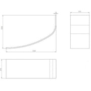 Cleo Offset Corner Bath Panel - Bathrooms
