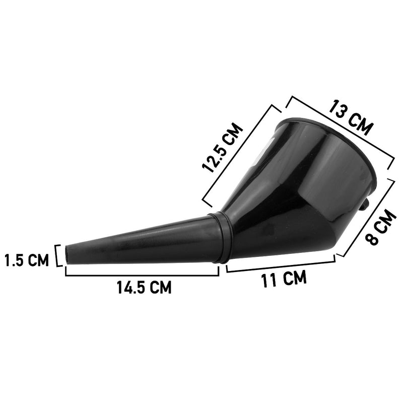 Angled Car Fuel Funnel with Filter, Black - Vehicles & Parts > Vehicle Parts & Accessories CAR