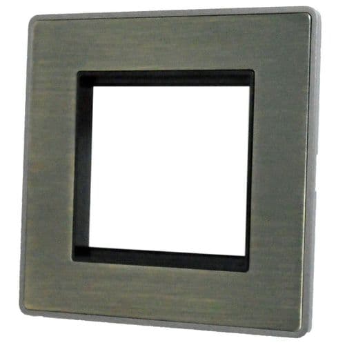 Caradok Screwless Premium Vintage Brass Metal 1 Gang Module Plate - Caradok - Screwless Vintage Brass