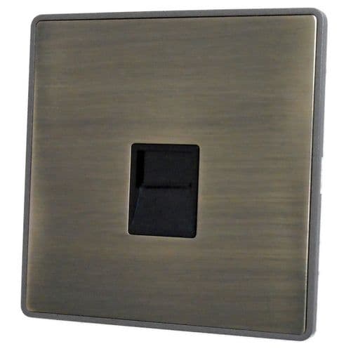 Caradok Screwless Premium Vintage Brass Metal 1 Gang Slave BT Telephone Socket - Caradok - Screwless Vintage Brass