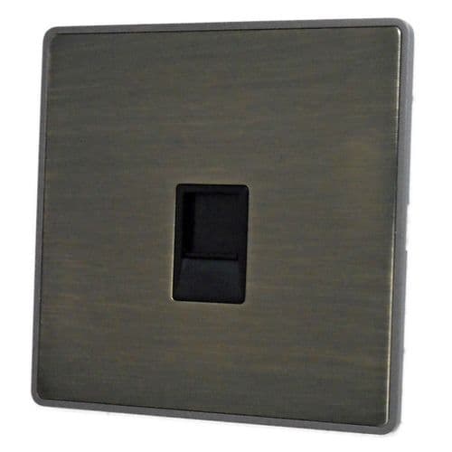 Caradok Screwless Premium Vintage Brass Metal 1 Gang RJ45 Cat5e Data Socket - Caradok - Screwless Vintage Brass