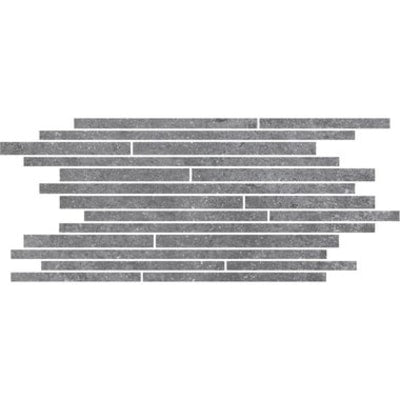 Fashion Stone Grey Thin Muretto Mosaic Tile (Lappato Finish) (Box of 6) - Tiles