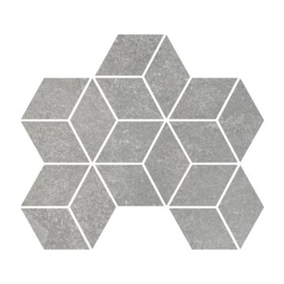 Fashion Stone Light Grey Rhomboid Mosaic Tile (Lappato Finish) (10 per Box) - Tiles
