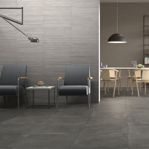 Basic Concrete Dark Beige Multi Strip (12 Per Box) - 150mm x 600mm - Tiles